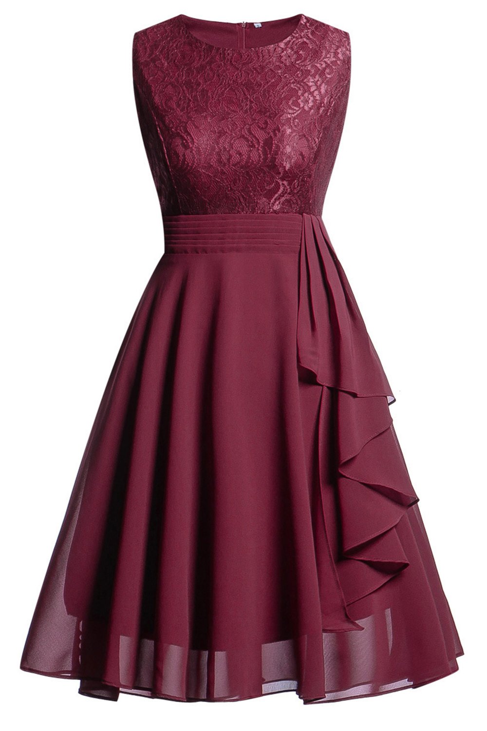 Abito da sposa in pizzo navy con volant