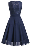 Abito da sposa in pizzo navy con volant
