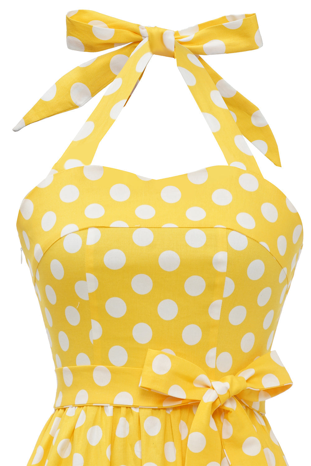 Halter Blue Polka Dots Abito anni 50