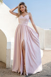 Blush Paillettes Prom Abito con spacco
