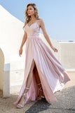 Blush Paillettes Prom Abito con spacco