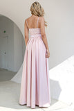 Blush Paillettes Prom Abito con spacco