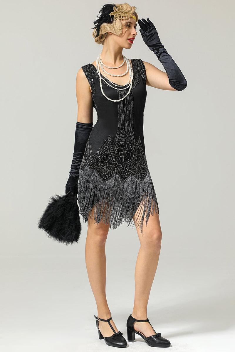 Vestito da donna 20 anni con flapper casual abito vintage 20s Vestito da donna 20 anni con flapper casual abito vintage 20s