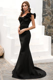 Una spalla Sirena Borgogna Prom Dress