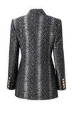 Blazer da donna monopetto jacquard