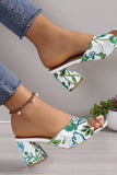 Sandali Grossi Con Fiori Bianchi Pantofole