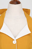 Halter Giallo A-Line Plissettato Abito Vintage