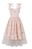 Nero Pin Up 1950s Vintage Dress con Stelle