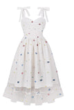 Nero Pin Up 1950s Vintage Dress con Stelle