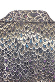 Blazer da uomo con risvolto a scialle jacquard dorato