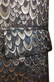 Blazer da uomo con risvolto a scialle jacquard dorato