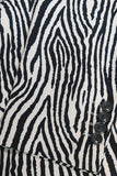 Blazer da uomo con risvolto dentellante stampato in bianco e nero