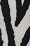 Blazer da uomo con risvolto dentellante stampato in bianco e nero