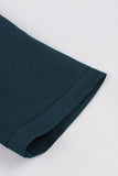 Semplice Borgogna risvolto collo Vintage 1950s Dress