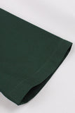 Abito Stand Collar Verde Scuro Vintage 1950s