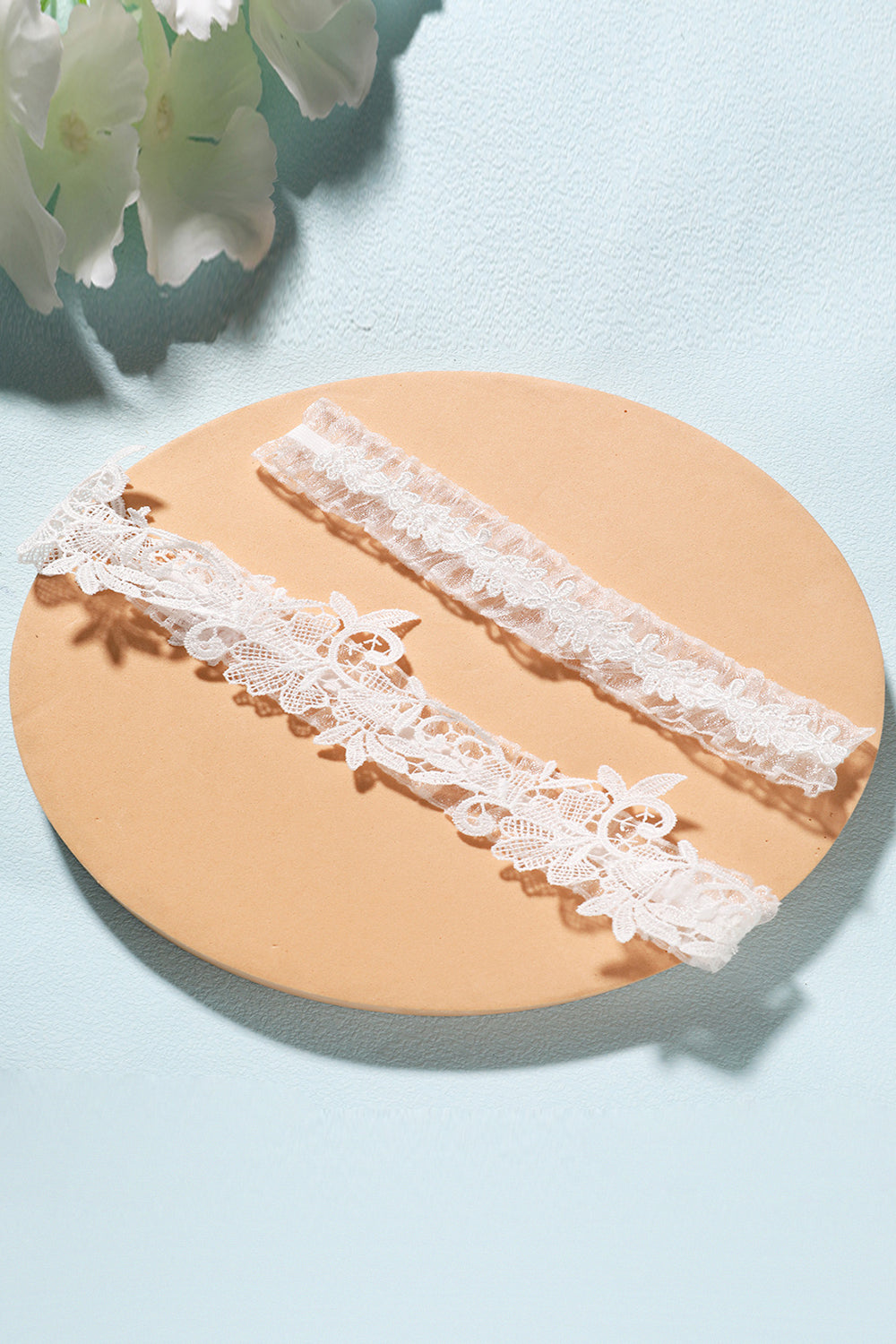 Giarrettiera Sposa In Pizzo Bianco E Rosso - Accessorio Matrimonio Con Fiocchi E Ciondoli - Foto 14