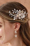 Fiore di cristallo perla strass matrimonio capelli clip