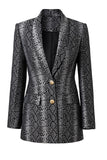 Blazer da donna monopetto jacquard