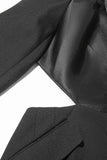 Blazer da donna con risvolto a lancia nero
