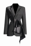 Blazer da donna con risvolto a lancia nero
