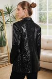 Sparkly nero donna Prom Blazer con frange