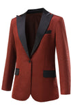 Ruggine Picco Risvolto Un Bottone Donna Blazer