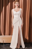 Burgundy Mermaid Long Prom Abito con spacco