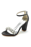 Royal Blue Strass Ankle Straps Prom Sandali
