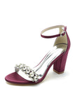 Royal Blue Strass Ankle Straps Prom Sandali