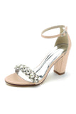Royal Blue Strass Ankle Straps Prom Sandali