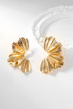 Orecchini in lega pieghettata alla moda d'oro