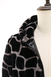 Leopard Faux Fur Zip-Up Felpa con cappuccio cappotto da uomo