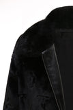 Cappotto invernale da uomo in pelliccia sintetica con zip