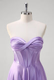 Viola A Line Sweetheart Corsetto Abito da Cerimonia Lungo