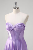 Viola A Line Sweetheart Corsetto Abito da Cerimonia Lungo