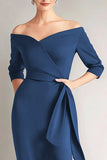Navy Mermaid senza spalline madre del vestito da sposa