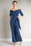 Navy Mermaid senza spalline madre del vestito da sposa