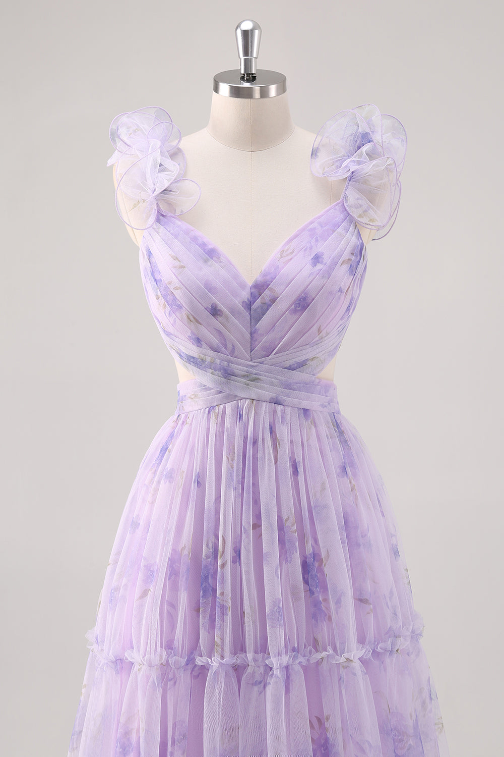 Abito Da Sera Donna In Pizzo Floreale, Scollo A V, Con Cintura - Per Feste E Cerimonie, Dressystar