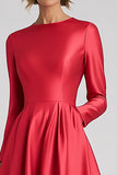Chic Coral A Line manica lunga madre del vestito da sposa