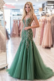 Agave Flare Sweetheart Prom Dress con tulle