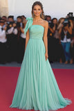 Mint A Line One Spalla Chiffon Abito di Gala