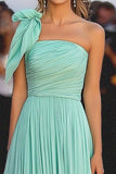 Mint A Line One Spalla Chiffon Abito di Gala