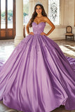 Viola senza spalline Sweetheart Ball Gown Quinceanera Dress