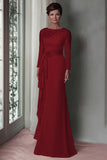 Blush Pizzo Guaina Madre Del Vestito Da Sposa Con Maniche Lunghe
