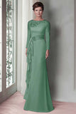 Blush Pizzo Guaina Madre Del Vestito Da Sposa Con Maniche Lunghe