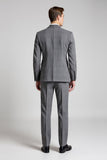 Grigio Cutched Lapel Plaid 3 Pezzi Abiti Formali Da Uomo