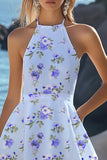 Una linea Halter Chiffon Semplice Abito Da Laurea