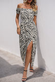 Off The Shoulder Abito Estivo Guaina Nera