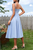 Blu A Line Corsetto Abito estivo con spacco