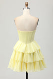 Verde A Line Sweetheart corsetto Abito da Cocktail con perline